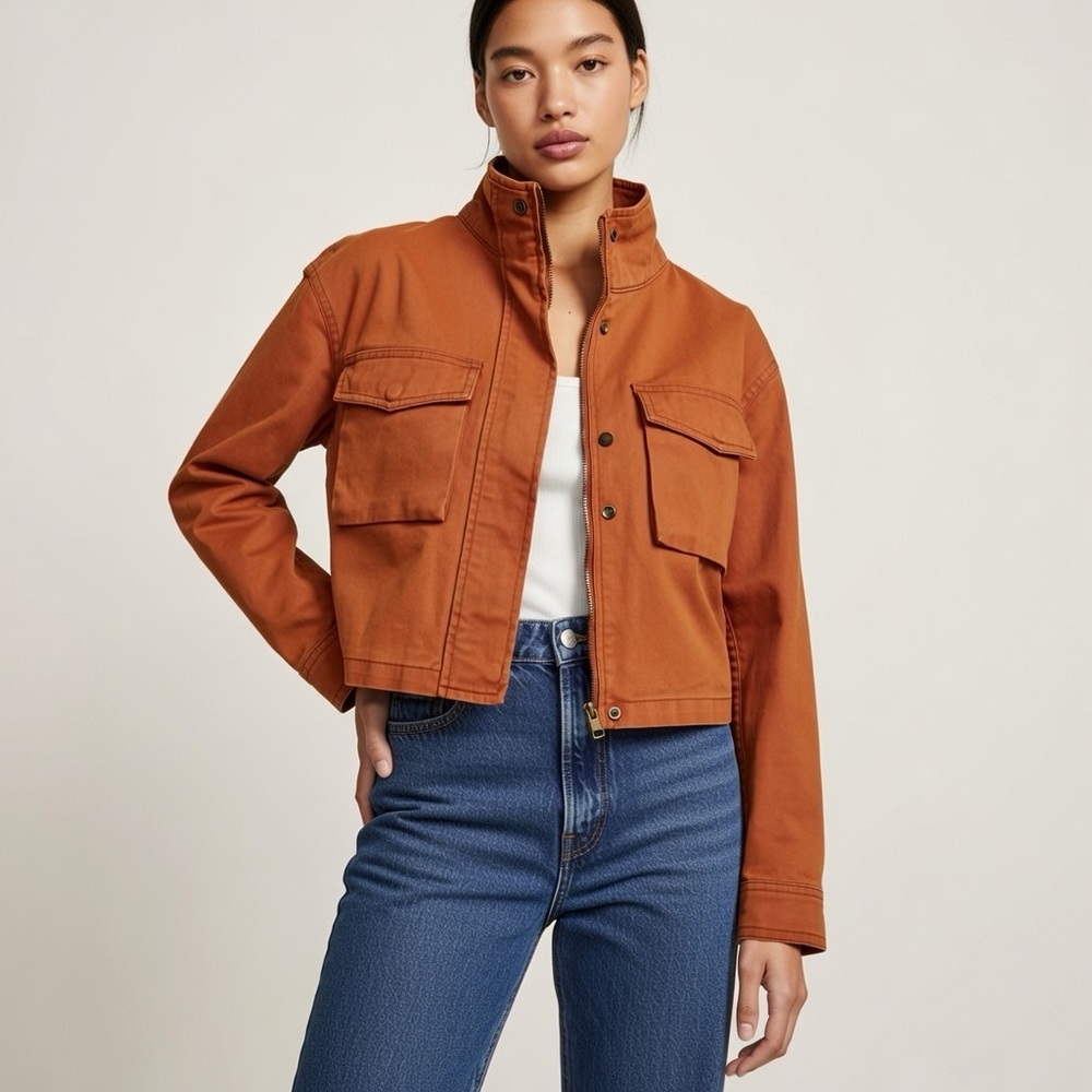 a.n.a Rust Utility Jacket
